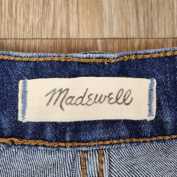 Madewell The Perfect Vintage Crop Jean Distressed Blue Denim Women's Size 27 - Picture 2 of 13